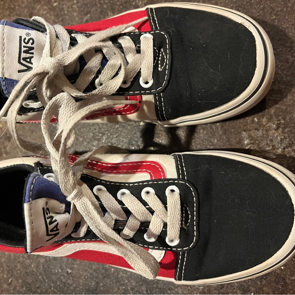 Vans Red and Black Lace-Up Shoes